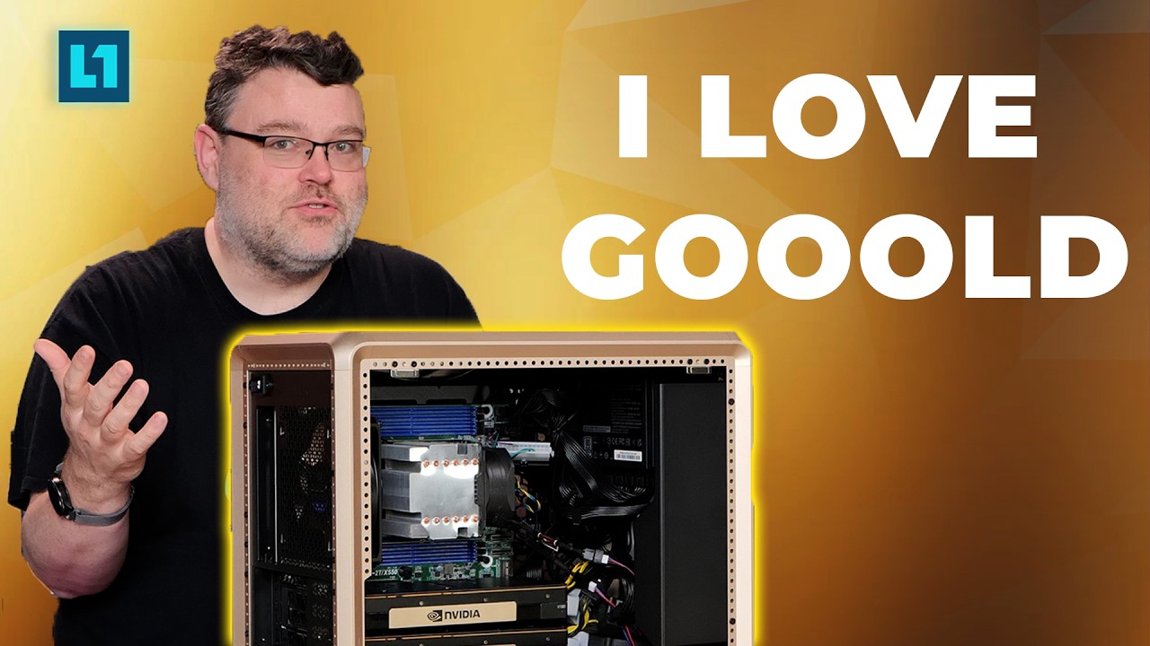 Our Gold Standard AI Tesla V100 Build in the Cooler Master Mastercase Mesh Gold